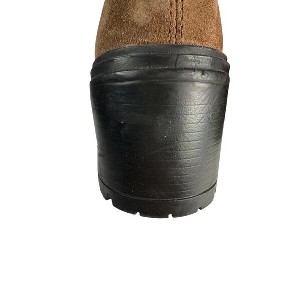 GEOX Leather Boots Size 8 Brown Ankle Chelsea Pull On Lug Sole NWOB - Picture 8 of 10